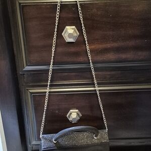 Elegant Black Glitter Women's Bag